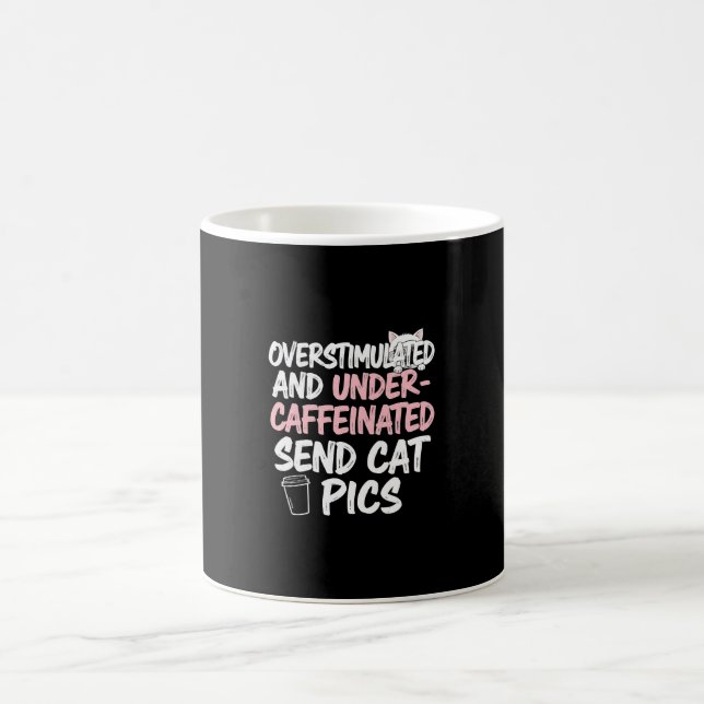 Överskattad Skicka Kattbilder Rolig Mugg (Center)