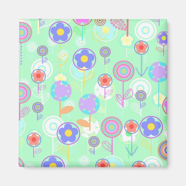 Överskiktsblommor Magnet (Framsidan)