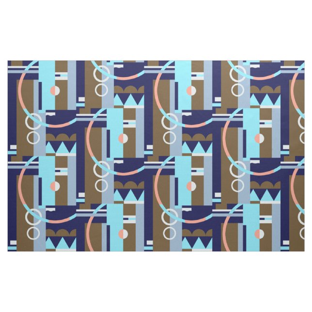 ÖVERSKRIDANDE: Art Deco Geometric, Balorama Lounge Tyg (Fat Quarter)
