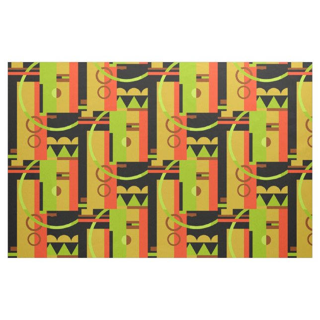 ÖVERSKRIDANDE: Art Deco Geometric, hösten Tidigt Tyg (Fat Quarter)