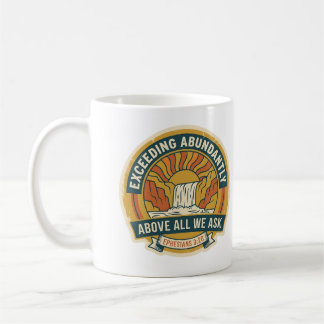 Överskridande rikligt Efesierbrevet 3:20 Retro Kaffemugg