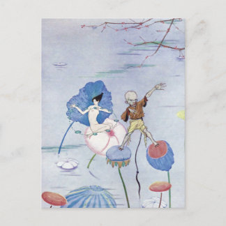 Överskriden på en Salt Marsh Illustration Vykort