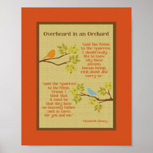 "Överskrivet i en Orchard"-utskrift (Robin & Sparr Poster