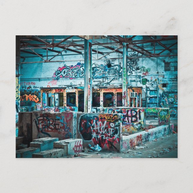 Överskrivet vykort för fabriksfotografi (Framsida)