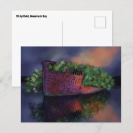 Överskrivet vykort för SS Ayrfield