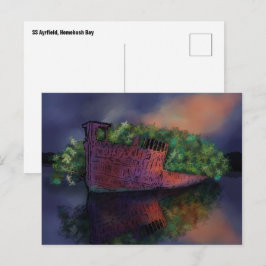 Överskrivet vykort för SS Ayrfield