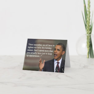 "Overspend inte" den Obama julkortet Helgkort