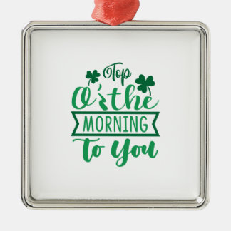 Överst på morgonen. julgransprydnad metall