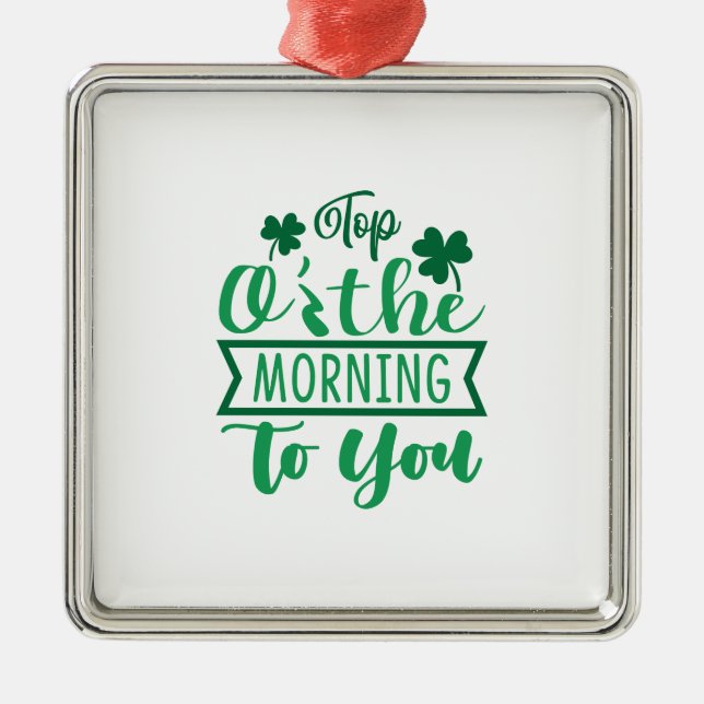 Överst på morgonen. julgransprydnad metall (Framsidan)