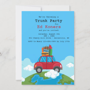 Överst på Wold Trunk Party-inbjudan Inbjudningar