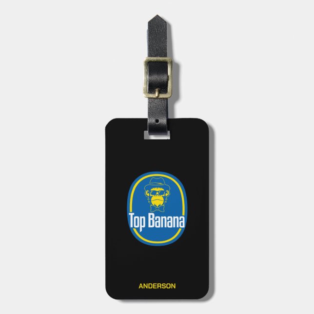 Översta bananen bagagelapp (Vertikal Framsida)