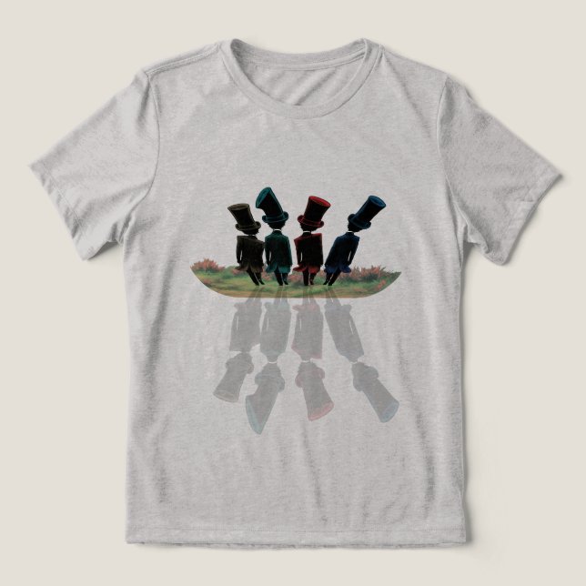 Översta hatt i skugga t shirt (Design Framsida)