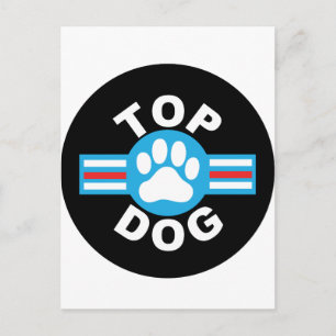 översta hund vykort