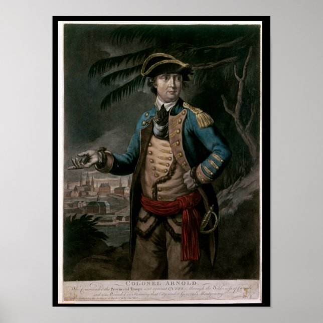 Överste Benedict Arnold. London, 1776 Poster (Framsidan)