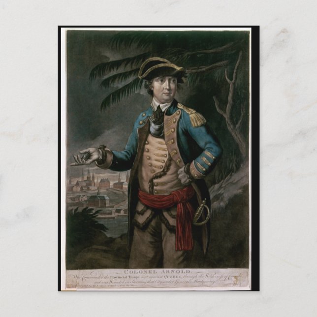 Överste Benedict Arnold. London, 1776 Vykort (Framsida)