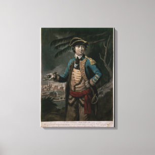 Överste Benedict Arnold, pub. London 1776 Canvastryck