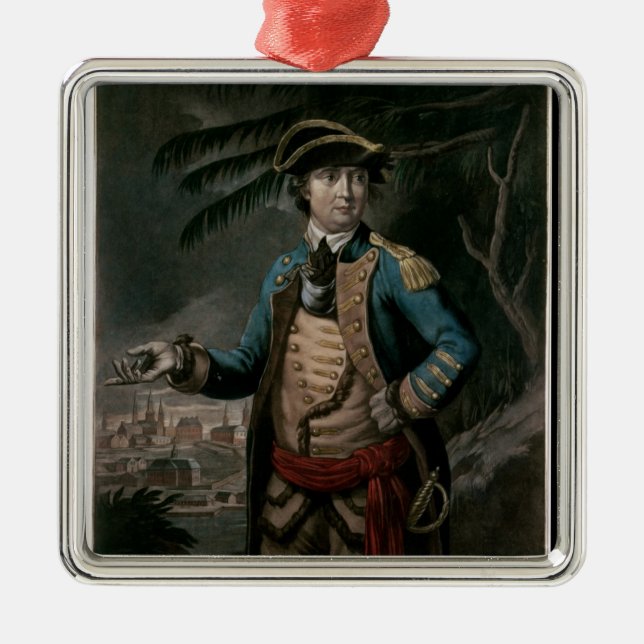 Överste Benedict Arnold, pub. London 1776 Julgransprydnad Metall (Framsidan)