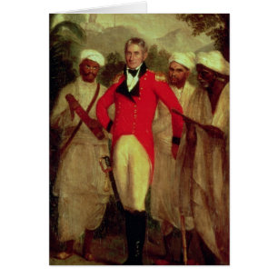 Överste Colin Mackenzie och hans indiska pandits Hälsningskort