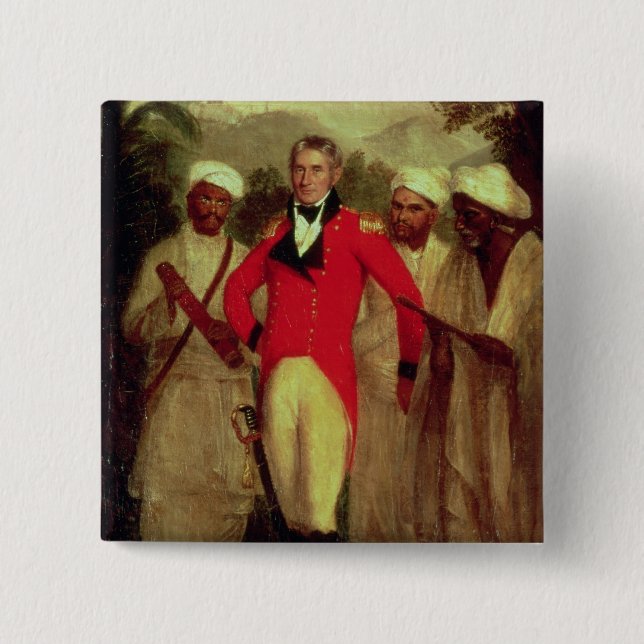 Överste Colin Mackenzie och hans indiska pandits Knapp (Framsida)