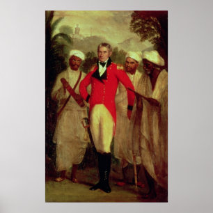 Överste Colin Mackenzie och hans indiska pandits Poster
