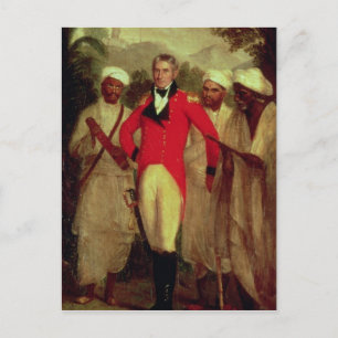 Överste Colin Mackenzie och hans indiska pandits Vykort