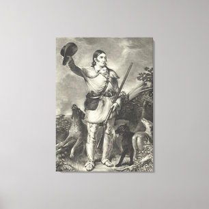 Överste Davy Crockett 1839 Canvastryck