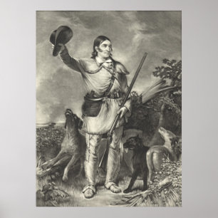 Överste Davy Crockett 1839 Poster
