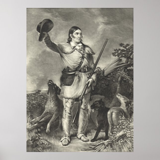 Överste Davy Crockett 1839 Poster (Framsidan)