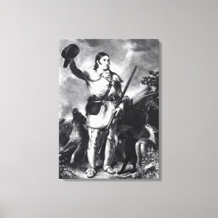 Överste Davy Crockett Canvastryck