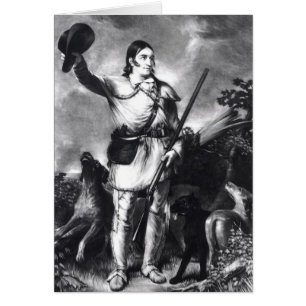 Överste Davy Crockett Hälsningskort