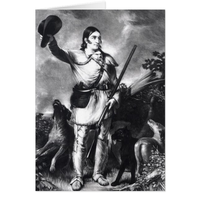 Överste Davy Crockett Hälsningskort (Framsidan)