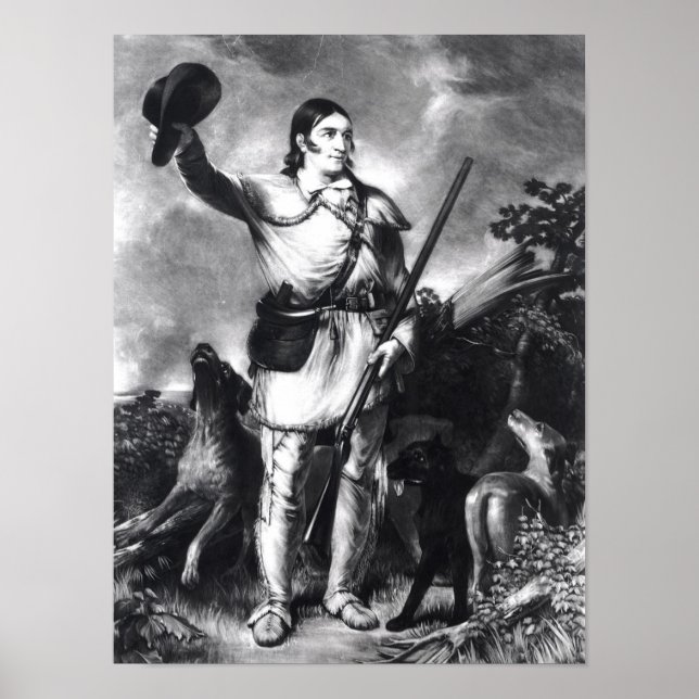 Överste Davy Crockett Poster (Framsidan)