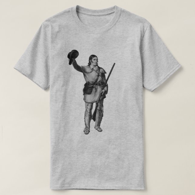 Överste Davy Crockett Tee Shirt (Design framsida)