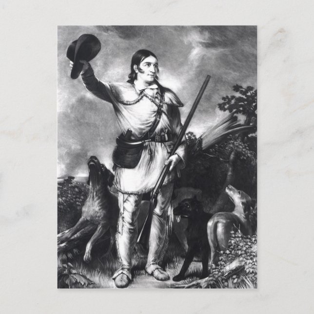 Överste Davy Crockett Vykort (Framsida)