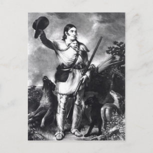 Överste Davy Crockett Vykort