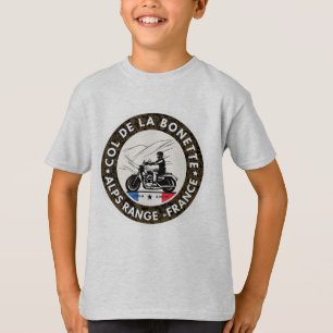 Överste de la Bonette fransk Alpes motocycle-rundt T Shirt