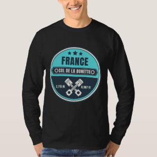 Överste de la Bonette fransk Alpes motocycle-rundt T Shirt