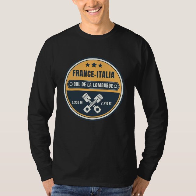 Överste de la Lombarde fransk Alpes motocycle gift T Shirt (Framsida)