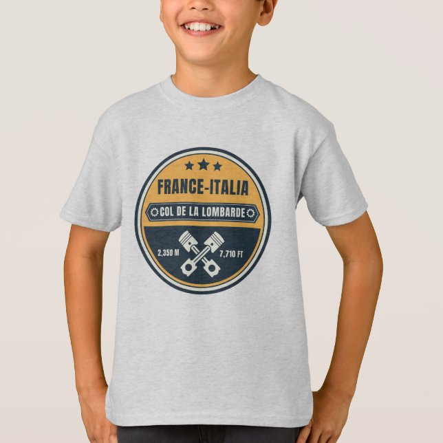 Överste de la Lombarde fransk Alpes motocycle gift T Shirt (Framsida)