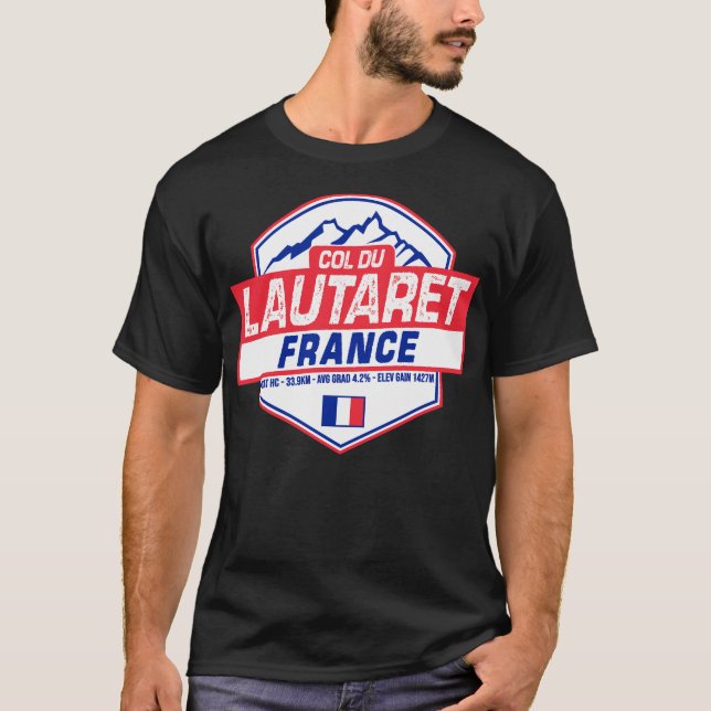 Överste Du Lautaret Cycling Frankrike T Shirt (Framsida)