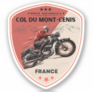 Överste du Mont Cenis fransk massif Alpine motorcy Klistermärken