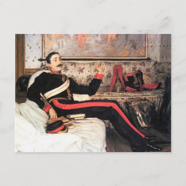 Överste Frederick Gustavus Burnaby av James Tissot Vykort (Framsida)