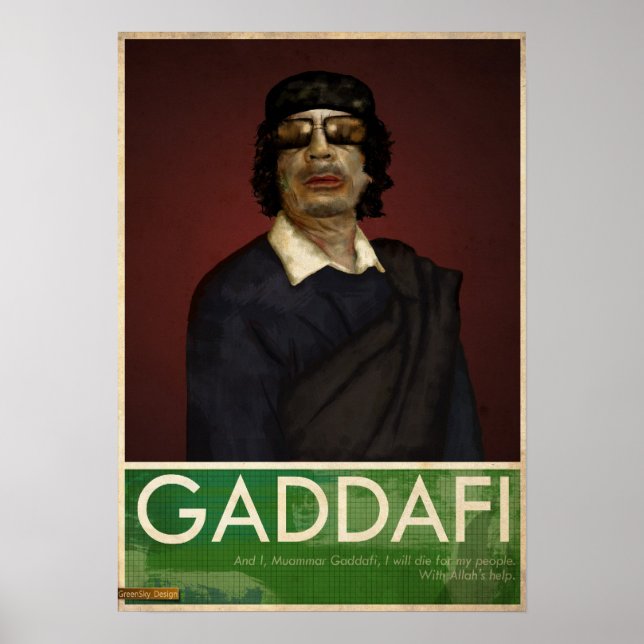 Överste Gaddafi Poster (Framsidan)