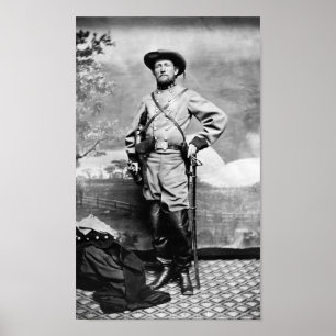 Överste John Mosby - Civil Krig Porträtt Poster