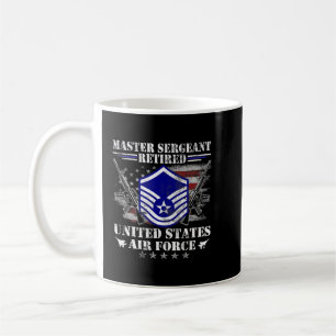 Överste sergeant Retrött Luft Force Veteran VI Kaffemugg