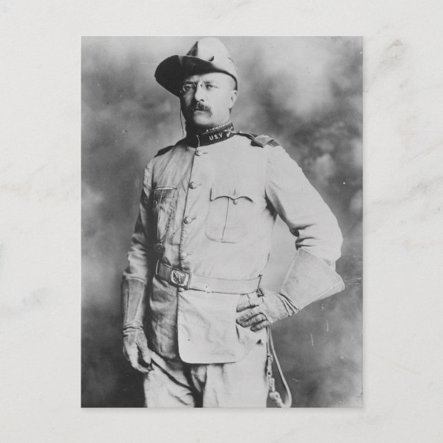 Överste Theodore Roosevelt, 1898. Vykort (Framsida)
