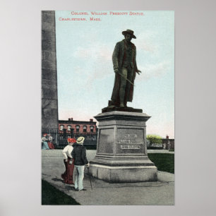 Överste William Prescott Statue Scene Poster