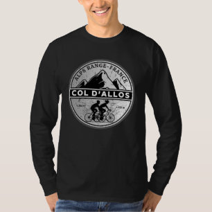 Överstelöjtnant d'Allos, fransk Alpes motocycle-ru T Shirt