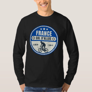 Överstelöjtnant d'Allos, fransk Alpes motocycle-ru T Shirt