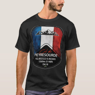 Överstelöjtnant de la Bonette Frankrike Cycle och T Shirt